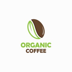 organic coffee logo design unique