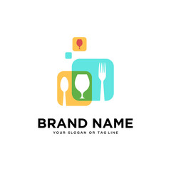 Food and drink design logo vector template