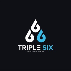 triple six logo design unique