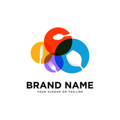 Food and drink design logo vector template