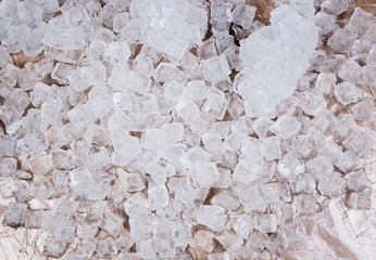 square pieces of ice, texture.