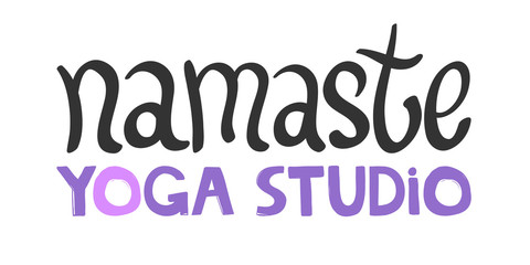 Namaste. Sticker for social media content. Vector hand drawn illustration design. 