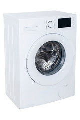 Isolated washing machine on a white background