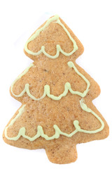 christmas gingerbread tree isolated