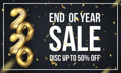 End of year sale 50% off background template