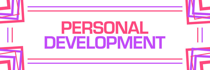Personal Development Pink Purple Random Borders Horizontal 
