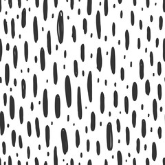 Vector seamless monochrome pattern. Vector hand drawn scandinavian style illustration design. 