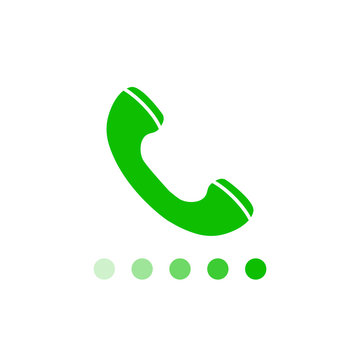 Phone green icon in trendy flat style isolated on white background. Telephone symbol. Vector