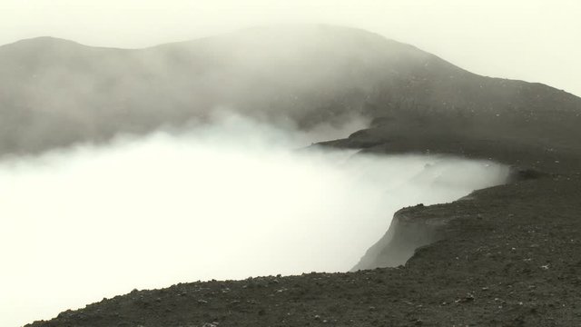Toxic Gas Spews From Crater Of Erupting Volcano