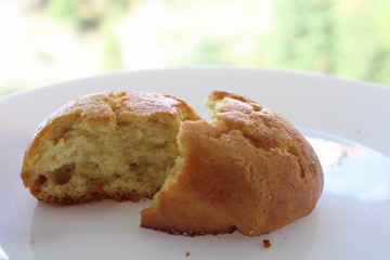 orange cookie close up view
