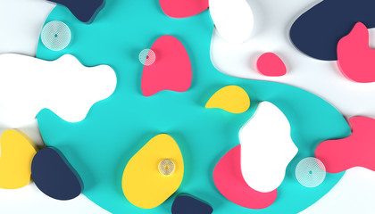 Dynamic modern fluid abstract 3D illustration. Trendy abstract background.