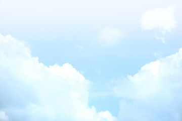 Obraz na płótnie Canvas Bright sky with white clouds