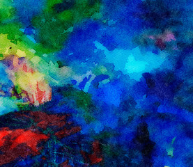 Watercolor texture background, abstract painting paint splashes pattern, design template for flyer, banner, cards and invitation