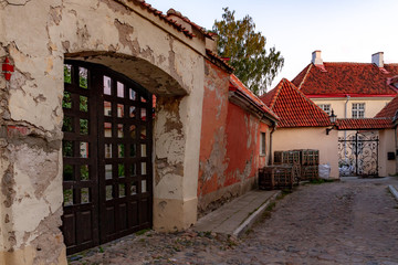 Fototapeta na wymiar Street in old town of Tallinn, Estonia