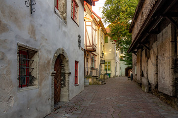 Fototapeta na wymiar Katariina street in Tallinn, Estonia