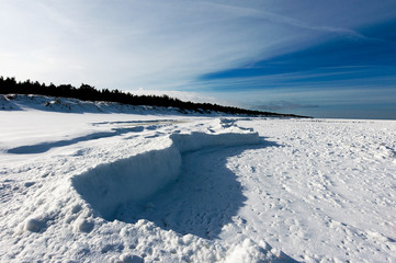 morze bałtyckie zimą