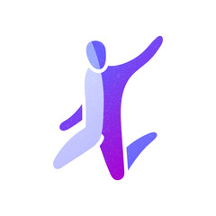 Jumping people. Man woman kid silhouette. Body figure icon sign. Trampoline park concept. Healthy active sport. EPS 10