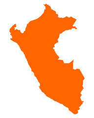 Obraz premium Karte von Peru