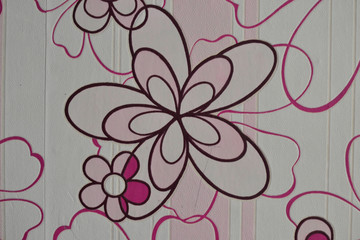 floral background with flowers and butterflies