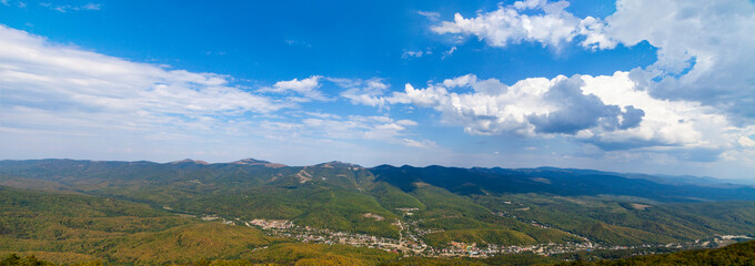 Beautiful view of the mountain peaks