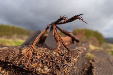 The abandoned Rhos Slate Quarry at Capel Curig, Snowdonia National Park, Wales