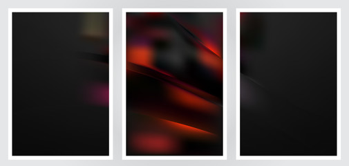 Set of abstract creative vector background design