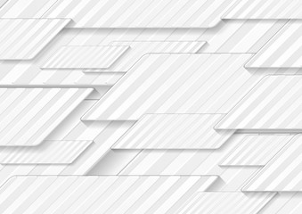 Hi-tech abstract futuristic geometric grey background. Vector design