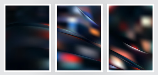 Fototapeta premium Set of abstract creative vector background design