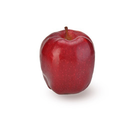 Plakat Fresh red apple isolated on white.