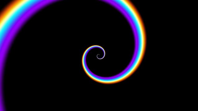 Endless spinning futuristic neon Spiral. Seamless looping footage. Abstract helix.
