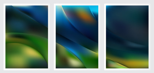 Fototapeta premium Set of abstract creative vector background design