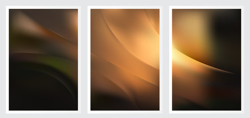 Set of abstract creative vector background design