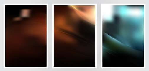 Set of abstract creative vector background design