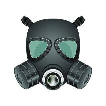 Gas mask vector design illustration isolated on white background