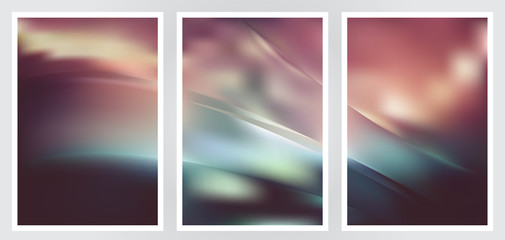 Naklejka premium Set of abstract creative vector background design