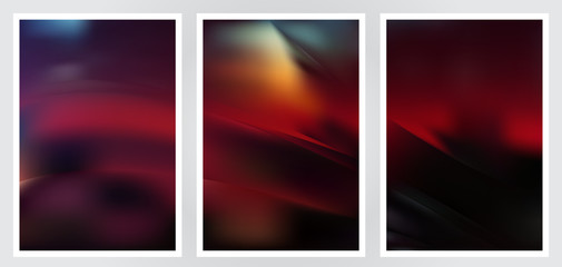 Fototapeta premium Set of abstract creative vector background design