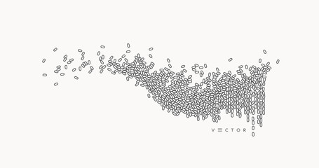 Sound wave. Vector illustration with dynamic effect.