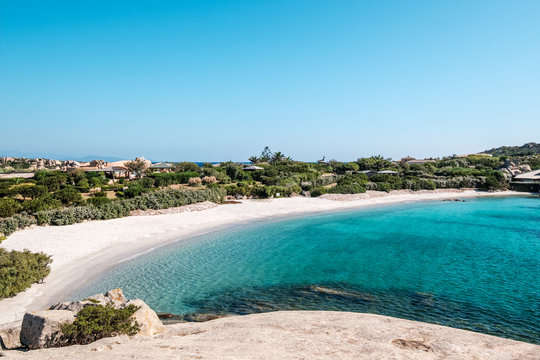 Deserted beach on Cavallo Island in Corsica
