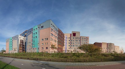 Fototapeta na wymiar Modern Dutch architecture. Netherlands. Hospital Zwolle. Isala kliniek