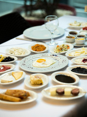 traditional azerbaijani breakfast table setup