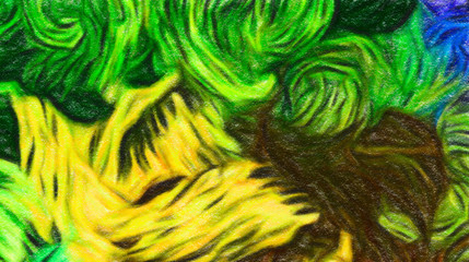 Abstract modern art background. Oil painting on canvas. Watercolor elements mixed fine artwork. Acrylic drawing texture with bright brushstrokes.