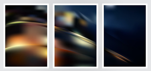 Fototapeta premium Set of abstract creative vector background design