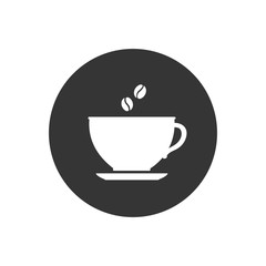 Cup of coffee. Coffee cup icon. Coffee icon isolated on white