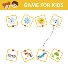 Maze game for kids, education game for preschool children. Find a pair. Kids activity sheet. Children funny riddle entertainment.