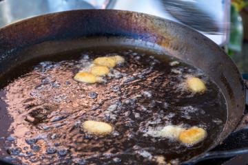 Typical Sardinian fried cheese made with 