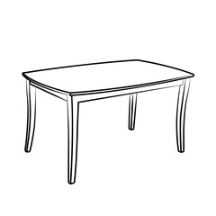 table contour vector illustration isolated