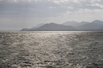 Cannes beach autumn lights