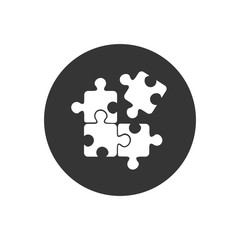 Puzzle icon on white. vector illustration flat style