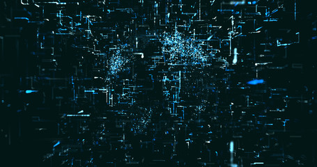 Abstract grid shape background. 3D rendering