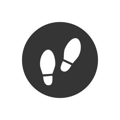 Shoes Footsteps icon. vector illustration flat style